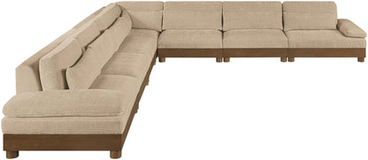 Turin - Chenille Fabric Upholstered Modular Sectional - Beige