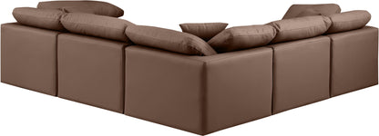 Indulge - Faux Leather 5 Piece Modular Corner Sectional