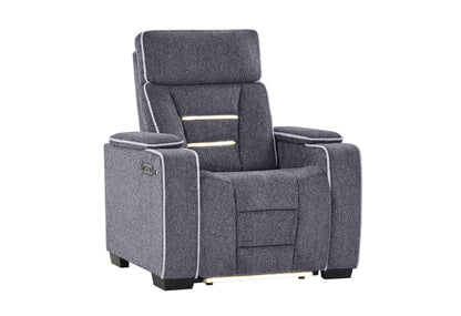 U1895 - P2 Recliner With IS And LED - Dark Gray