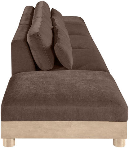 Turin - Chenille Fabric Upholstered Modular Sectional - Brown