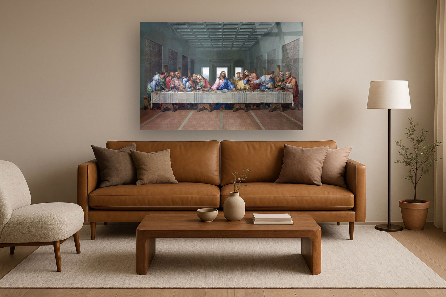Temp Glass With Foil - Last Supper - Dark Gray