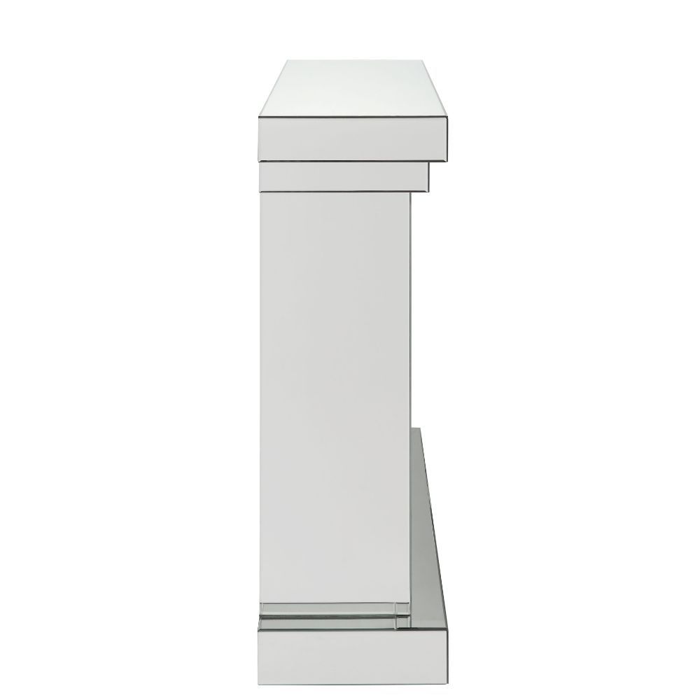 Nysa - 42" Fireplace - Mirrored & Faux Crystals