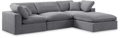 Comfy - 4 Piece Velvet Modular Sectional With Chaise