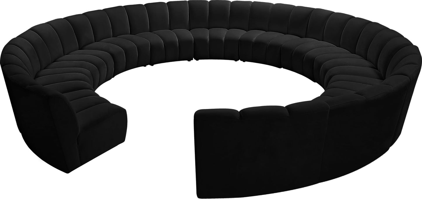 Infinity - 12 Piece Velvet Modular Sectional