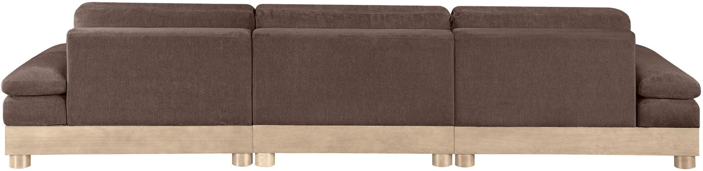 Turin - Chenille Fabric Upholstered Modular Sectional - Brown