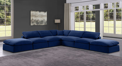 Comfy - 7 Piece Velvet Modular Corner Sectional