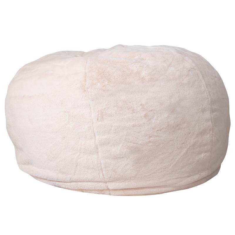 Flash Furniture - Large Furry Bean Bag Chair - White