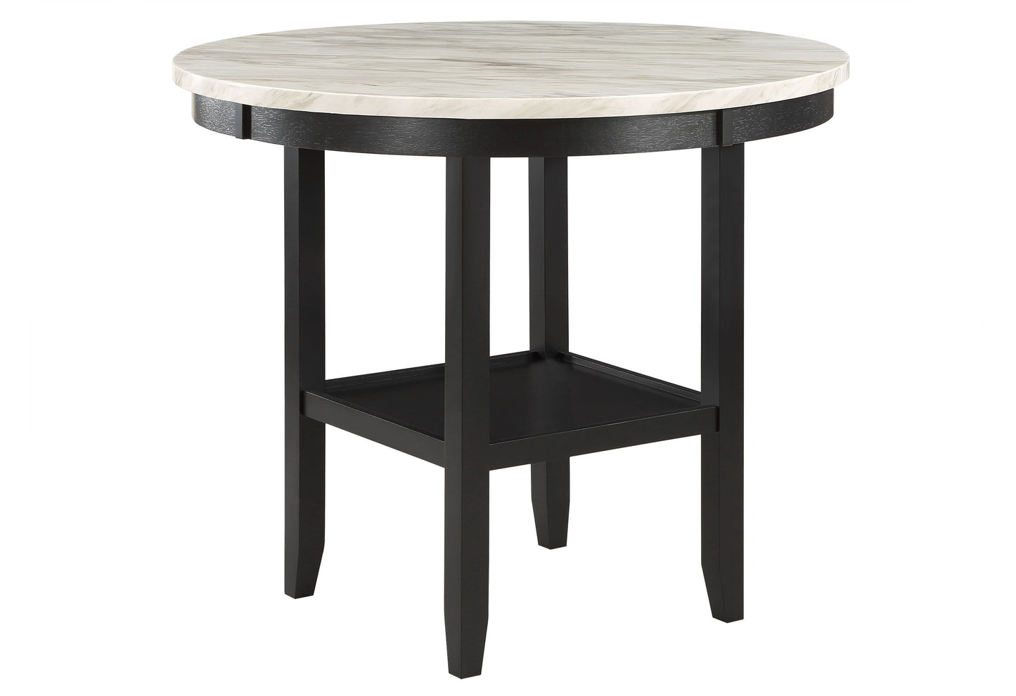 D40011 - 5 Piece Dining Room Set (D40011 Bar Table And D1622 Four Bar Stools) - Dark Gray