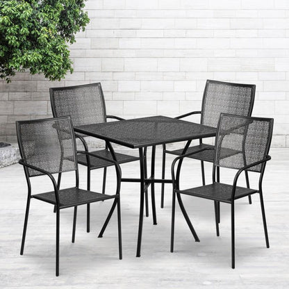 Flash Furniture - 5 Piece Patio  Set - Black