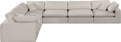 Comfy - 6 Piece Linen Modular Corner Sectional