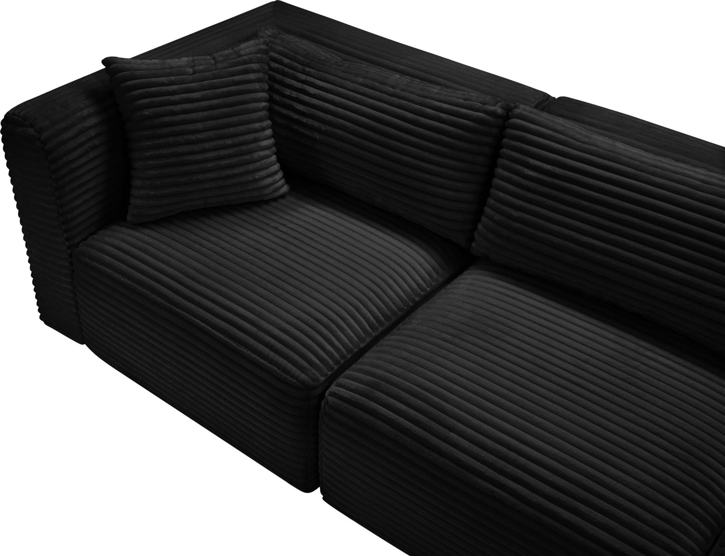 Shaggy - 7 Piece Modular U-Shaped Sectional With Ottoman