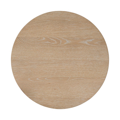 Rosalie - Woven Round Chairside Table - Light Brown