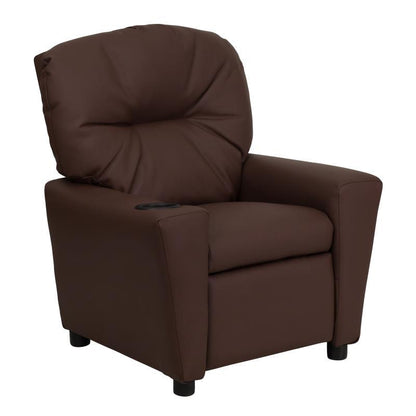Flash Furniture - Kid's Leather Recliner - Brown