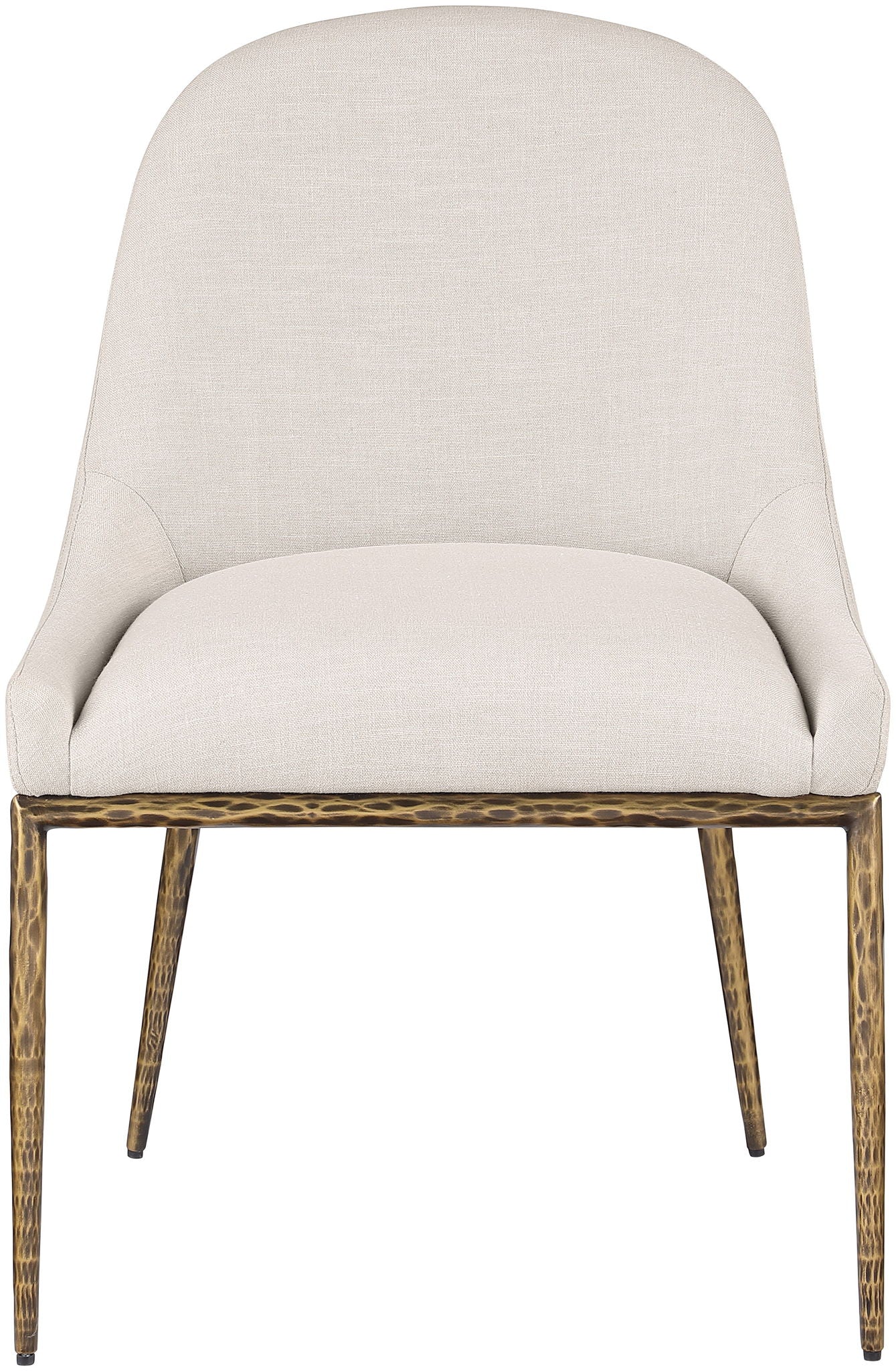 Ferro - Upholstered Dining Side Chair With Brushed Gold Legs