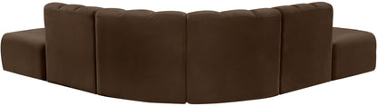 Arc - Velvet 6 Piece Corner Modular Sofa