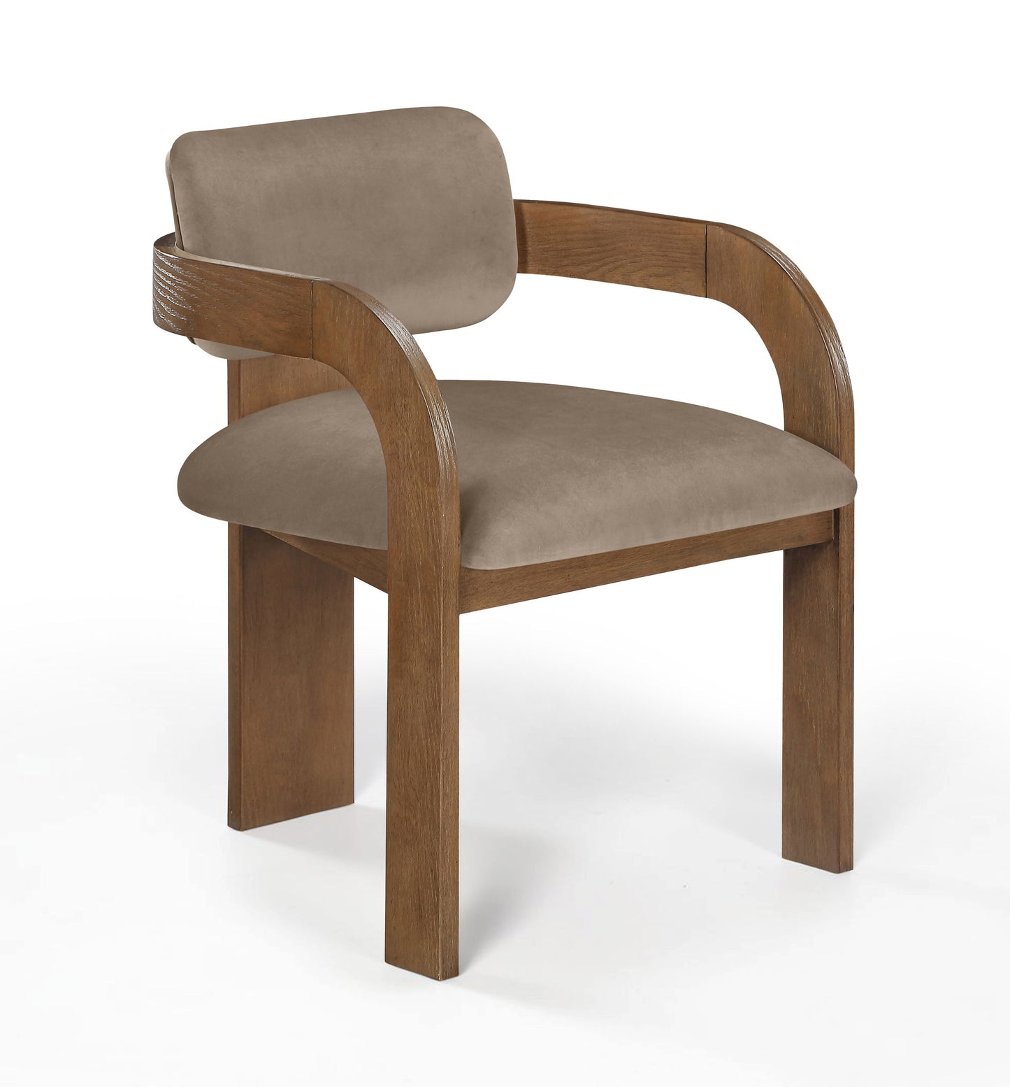 Cedra - Velvet Performance Fabric Upholstered Dining Chair (Set of 2) - Brown Frame