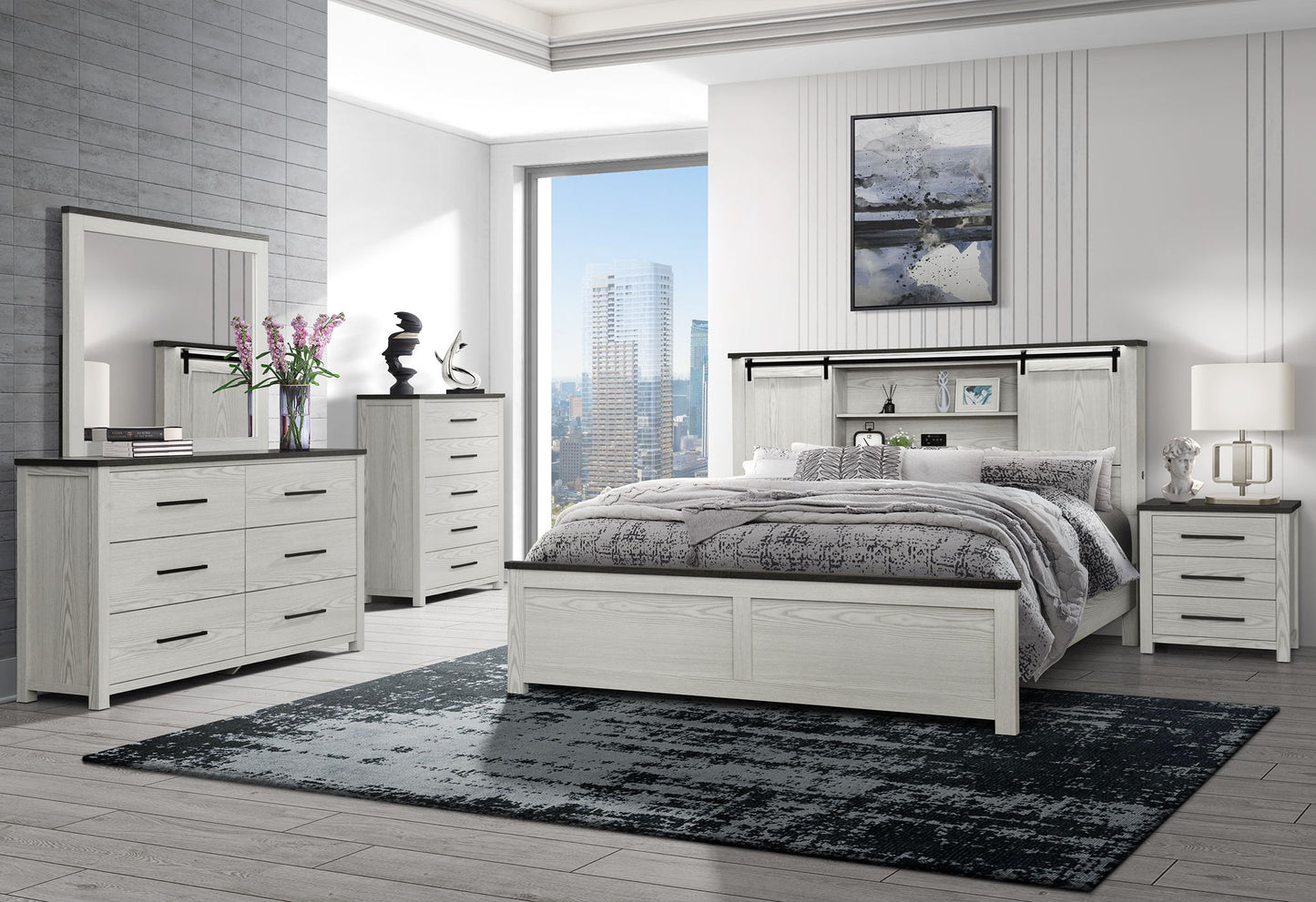 Ava - 5 Piece Queen Bedroom Set - Beige