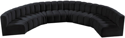 Arc - Velvet 8 Piece U-Shaped Modular Sofa