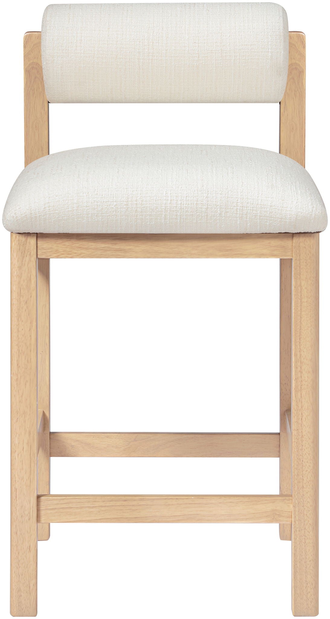 Roundhill - Fabric Counter Stool - Natural Frame
