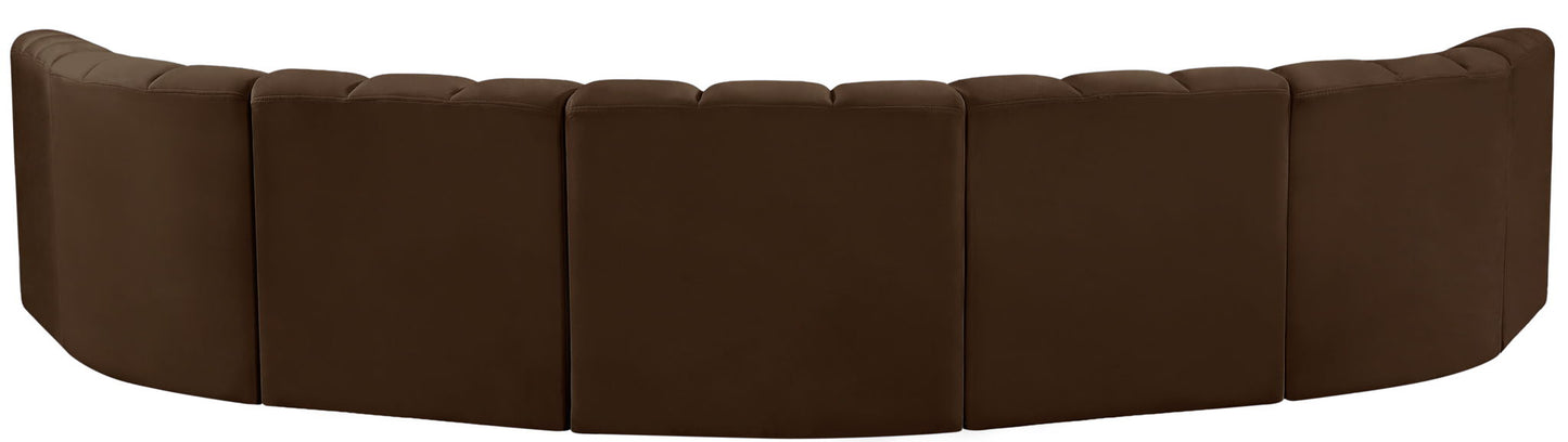 Arc - Velvet 7 Piece U-Shaped Modular Sofa