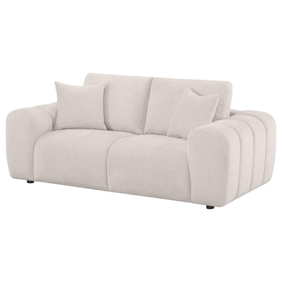 Burnett - Chenille Upholstered Wide Arm Loveseat