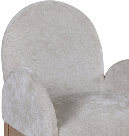 Waldorf - Chenille Dining Arm Chair With Natural Legs