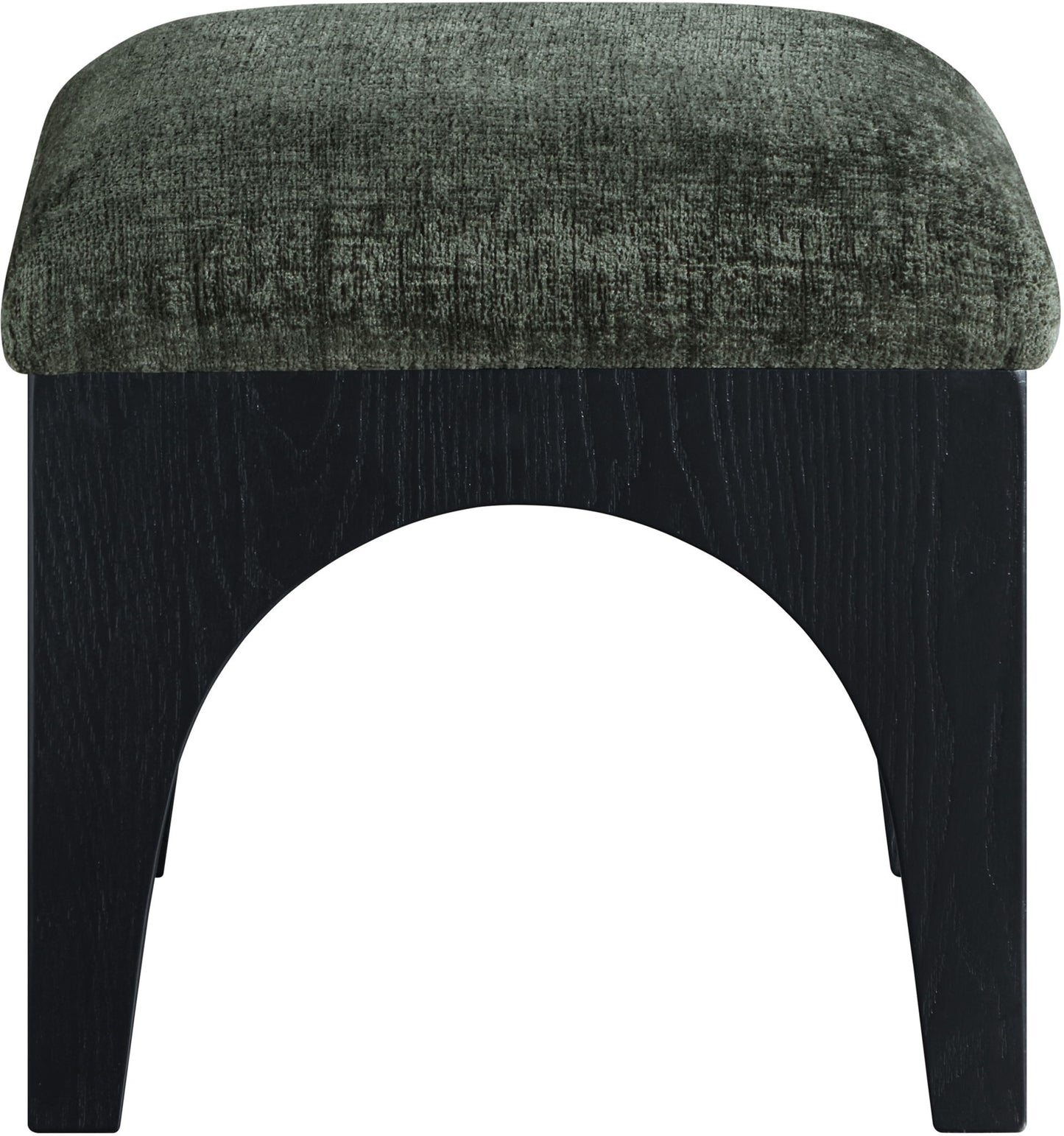 Lawson - Chenille Fabric Ottoman - Black Base