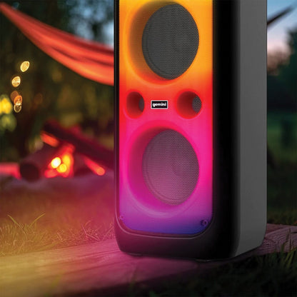 Gemini - 200W Dual 6.5" Portable Bluetooth Boombox - Black