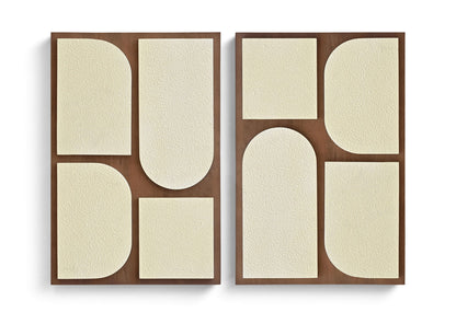 Icon - Mango Wood 2 Piece Wall Art