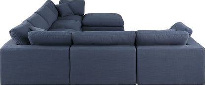 Comfy - 7 Piece Linen Modular Sectional With Chaise