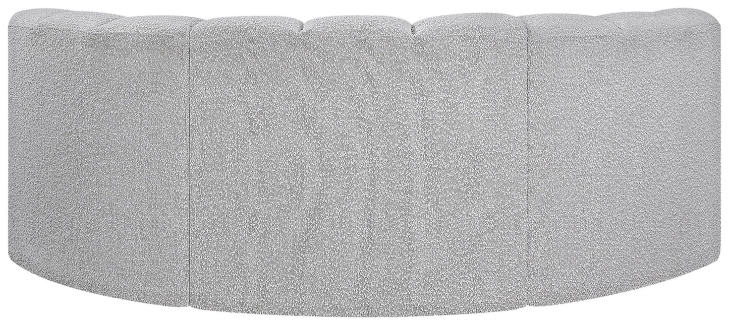 Arc - Boucle Fabric 3 Piece Modular U-Shaped Sofa