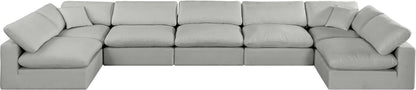 Comfy - 7 Piece Linen Modular Armless Sectional