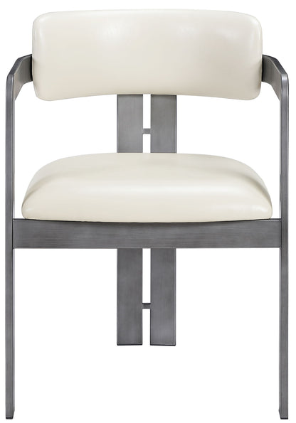 Aurum - Vegan Leather Upholstered Dining Chair With Gray Base (Set of 2)