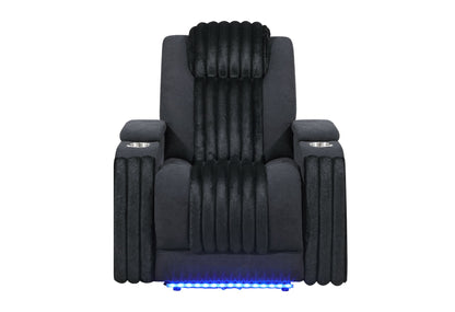 U8000 - Power Recliner With Power Headrest & LED Light - Black