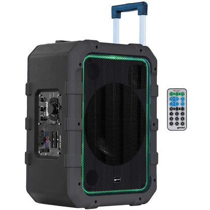 Gemini - Portable Weather-Resistant Trolley Speaker - Black