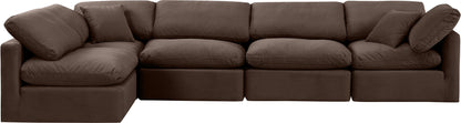 Indulge - Velvet 5 Piece Modular Sectional