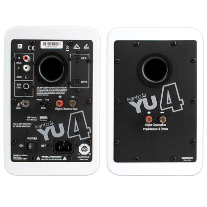 Kanto - YU4 Powered Bookshelf Speakers - Matte White
