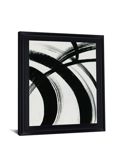 Ebony Arc - 28" x 34" Framed Wall Art - Dark Gray