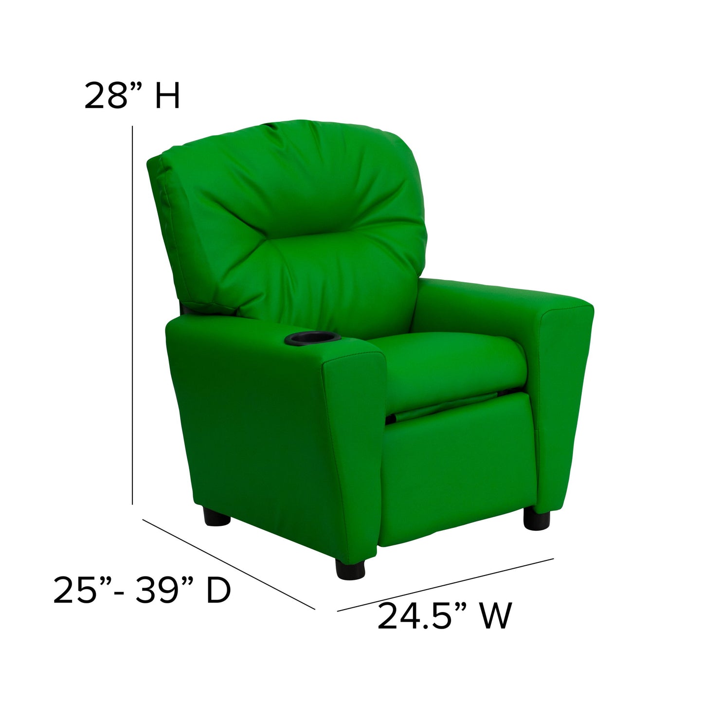 Flash Furniture - Kid's Recliner - Green