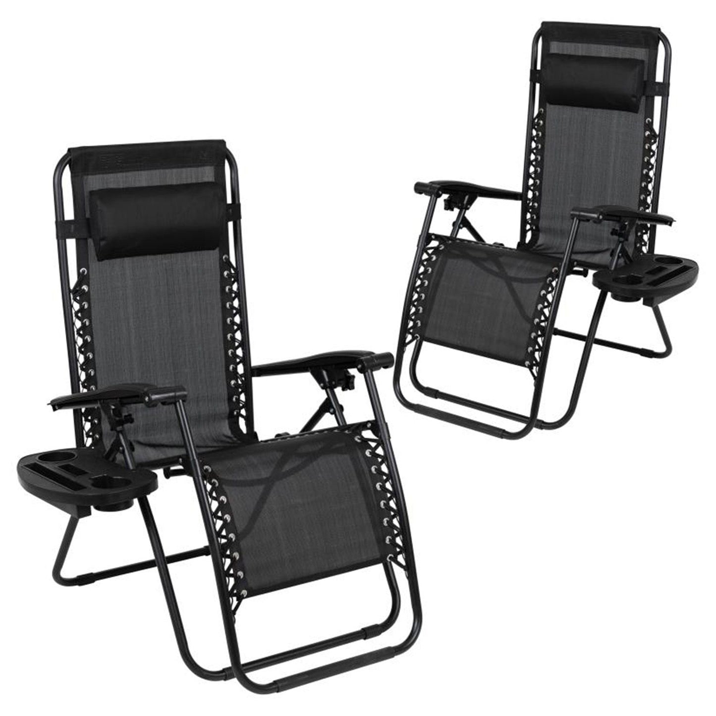 Flash Furniture - Zero Gravity Chair (Set of 2) - Black