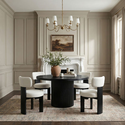 Atelier - Vegan Leather Upholstered Dining Chair (Set of 2) - Black Frame