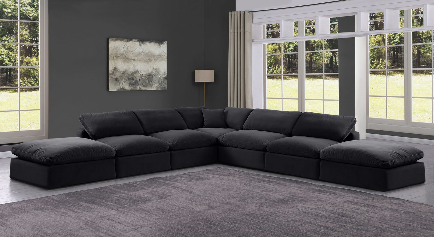 Comfy - 7 Piece Velvet Modular Corner Sectional