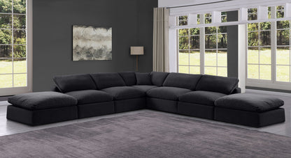 Comfy - 7 Piece Velvet Modular Corner Sectional