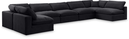 Comfy - 7 Piece Velvet Modular Armless Sectional
