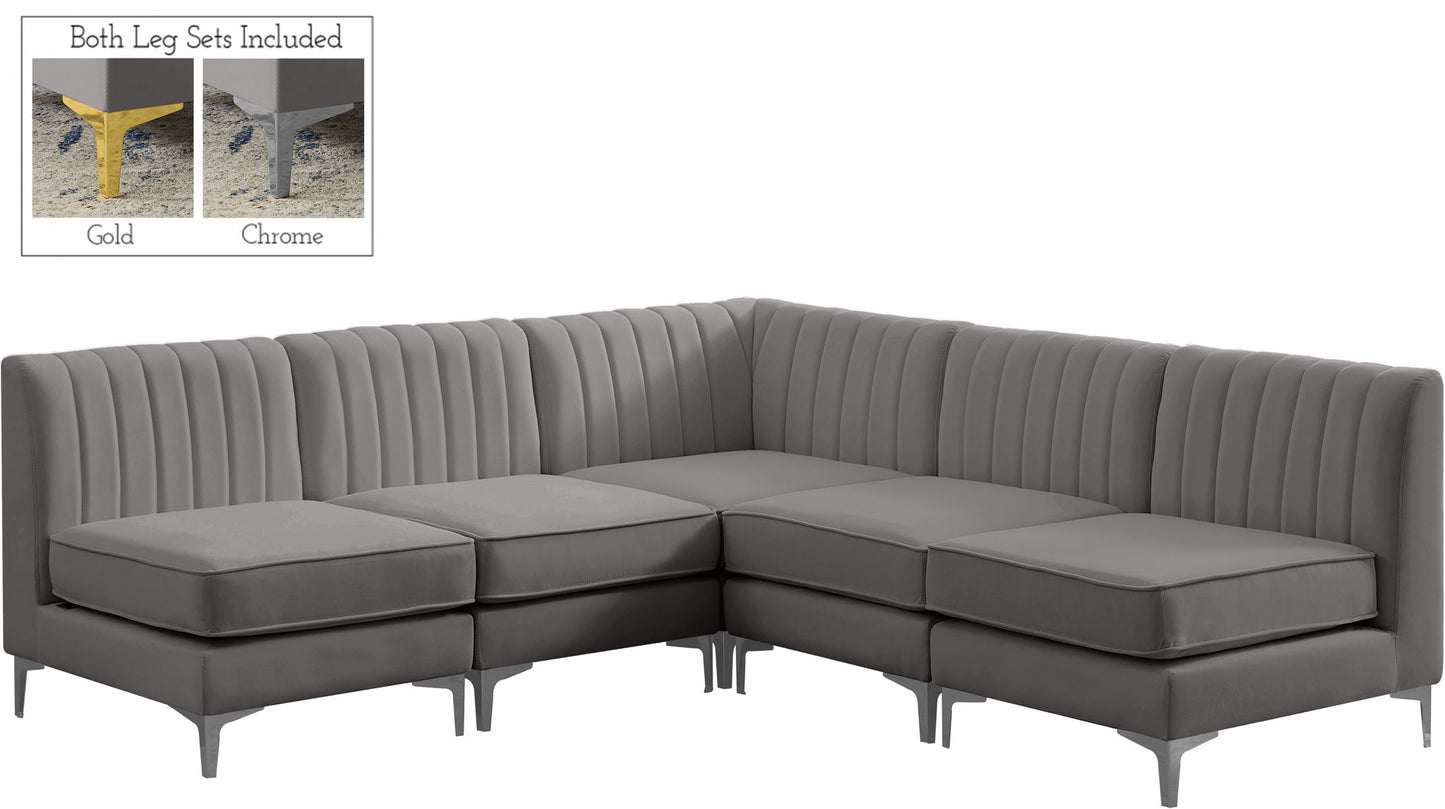 Alina - 5 Piece Armless Sectional