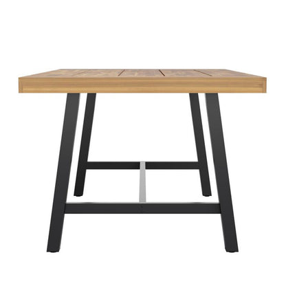 Flash Furniture - Acacia Wood Patio Table - Natural / Black