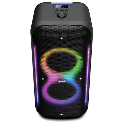 Gemini - 400W Dual 6.5" Pro Speaker With LED Lighting - Black