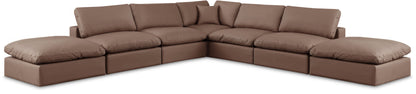 Comfy - 7 Piece Faux Leather Modular Corner Sectional