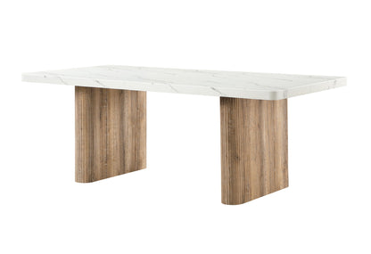 D2504 - Dining Table - White / Light Brown
