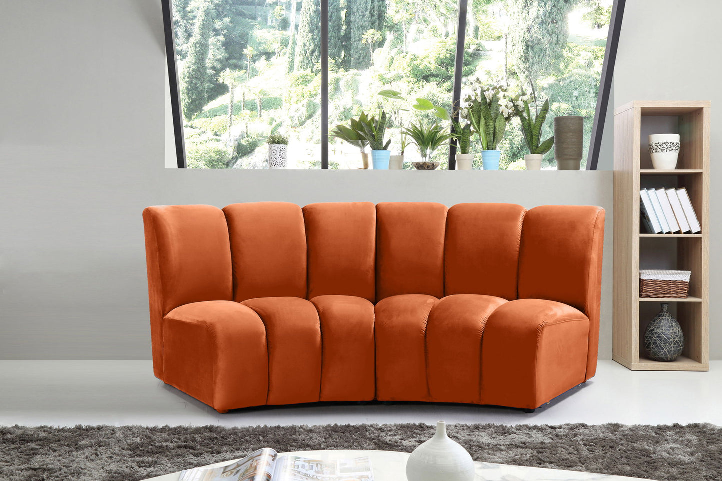 Infinity - 2 Piece Velvet Modular Sectional